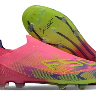 Adidas F50 Bright Pink Neon Lime Green Firm-Ground Soccer Shoes