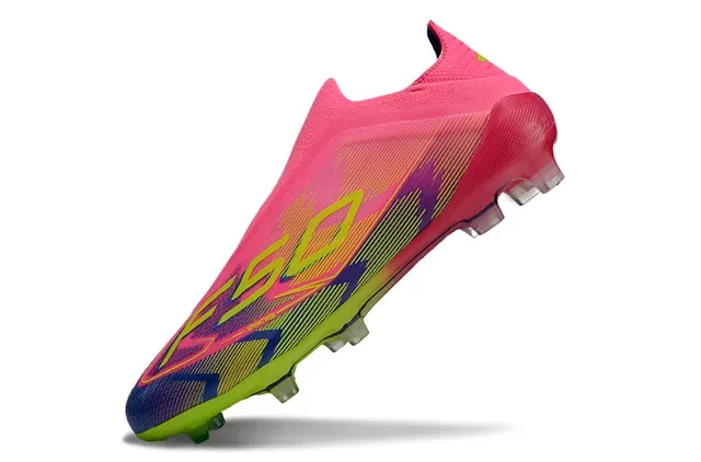 Adidas F50 Bright Pink Neon Lime Green Firm-Ground Chaussures de football 3