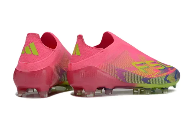 Adidas F50 Bright Pink Neon Lime Green Firm-Ground Chaussures de football 5
