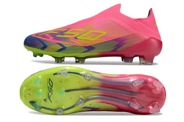 Adidas F50 Bright Pink Neon Lime Green Firm-Ground Chaussures de football 6