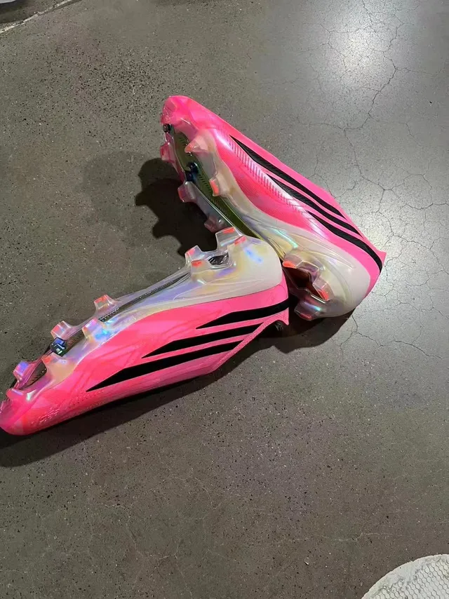 Adidas F50 Fluorescent Pink Black Laceless Firm-Ground Soccer Shoes 3