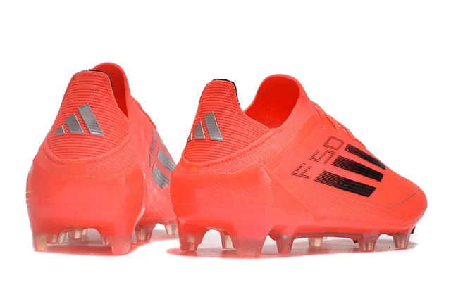 Adidas F50 Chaussures de football orange noir pour terrain ferme 5