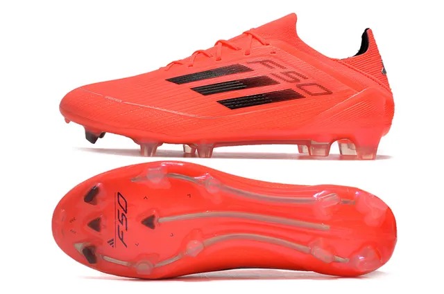 Adidas F50 Chaussures de football orange noir pour terrain ferme 6