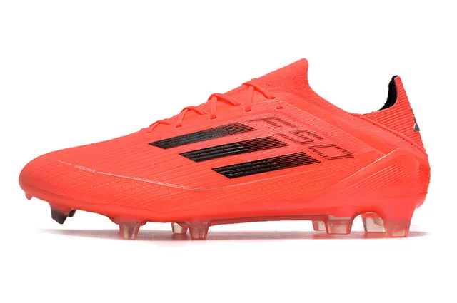 Adidas F50 Chaussures de football orange noir pour terrain ferme 7