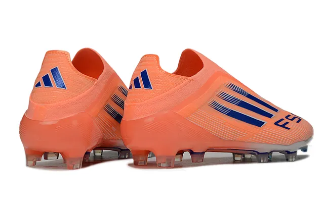Adidas F50 Orange Blue Sock-Fit Collar Translucent Outsole Firm-Ground Soccer Shoes 5