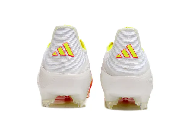 Adidas F50 White Neon Yellow Red Gradient Firm-Ground Soccer Shoes 4