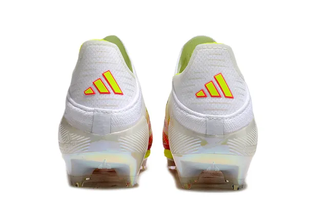 Adidas F50 Blanco Rojo Bajo Corte Ajuste Calcetín Parte Superior Césped Firme Zapatos de Fútbol 4
