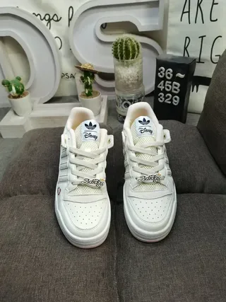 Adidas Forum Low Disney Collaboration Off-White Gold Lifestyle Sneakers 10