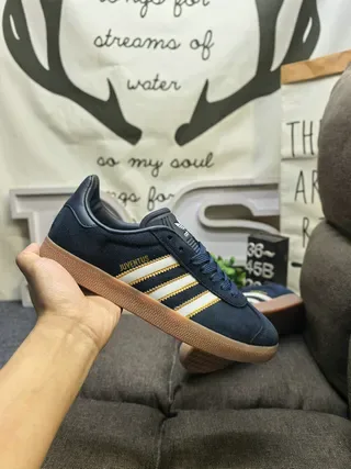 Adidas Gazelle Black and Pink Suede Lifestyle Sneakers 5