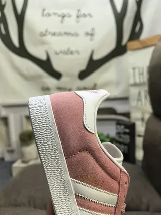 Adidas Gazelle Black and Pink Suede Lifestyle Sneakers 13