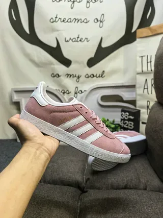 Adidas Gazelle Black and Pink Suede Lifestyle Sneakers 15