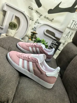 Adidas Gazelle Black and Pink Suede Lifestyle Sneakers 17