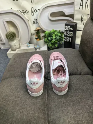 Adidas Gazelle Black and Pink Suede Lifestyle Sneakers 18