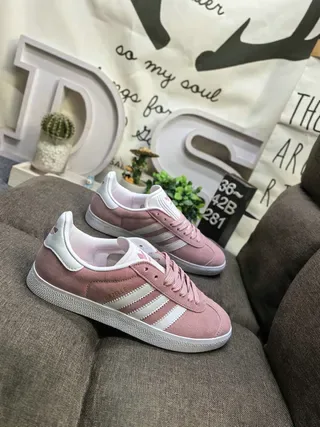 Adidas Gazelle Black and Pink Suede Lifestyle Sneakers 19