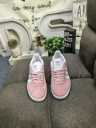 Adidas Gazelle Black and Pink Suede Lifestyle Sneakers 20