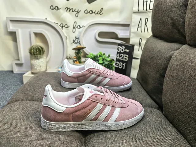 Adidas Gazelle Black and Pink Suede Lifestyle Sneakers 21