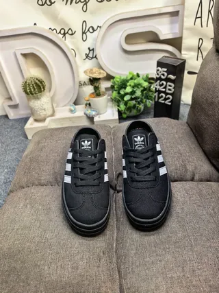 Adidas Gazelle Black and Silver Platform Lifestyle Sneakers 10