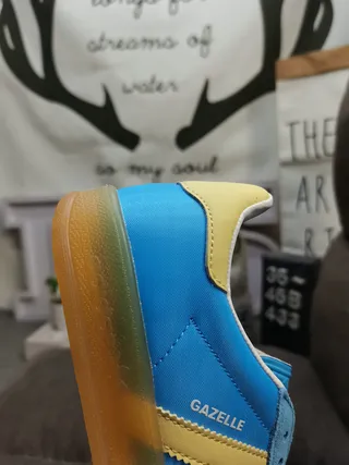 Adidas Gazelle Blue and Yellow Lifestyle Sneakers 3