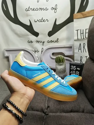 Adidas Gazelle Blue and Yellow Lifestyle Sneakers 5