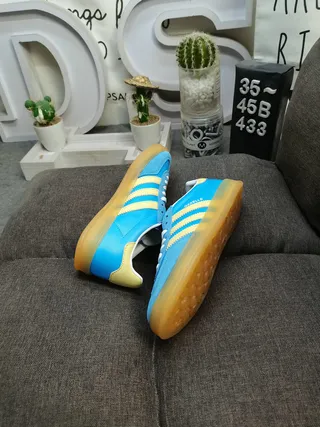 Adidas Gazelle Blue and Yellow Lifestyle Sneakers 6