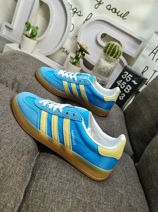 Adidas Gazelle Blue and Yellow Lifestyle Sneakers 7