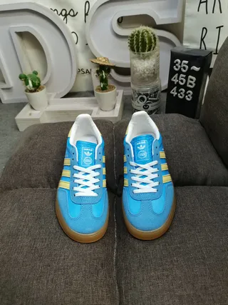Adidas Gazelle Blue and Yellow Lifestyle Sneakers 10