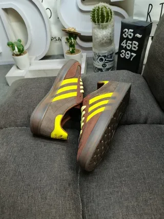 Adidas Gazelle Brown and Yellow Lifestyle Sneakers 6