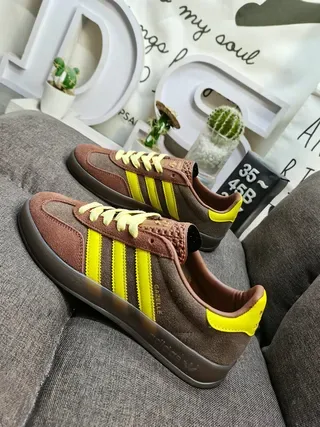 Adidas Gazelle Brown and Yellow Lifestyle Sneakers 7