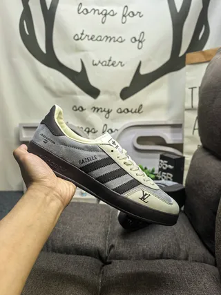 Adidas Gazelle Gray and Black Lifestyle Sneakers 5