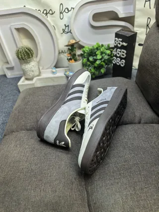Adidas Gazelle Gray and Black Lifestyle Sneakers 6