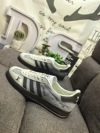 Adidas Gazelle Gray and Black Lifestyle Sneakers 7