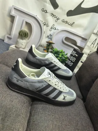 Adidas Gazelle Gray and Black Lifestyle Sneakers 9