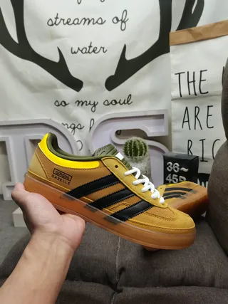 Adidas Gazelle Mustard Yellow Olive Green Lifestyle Sneakers 5