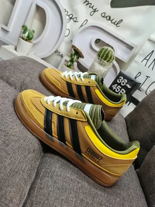 Adidas Gazelle Mustard Yellow Olive Green Lifestyle Sneakers 7