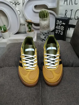 Adidas Gazelle Mustard Yellow Olive Green Lifestyle Sneakers 10