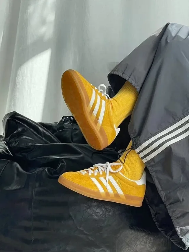 Adidas Gazelle Mustard Yellow Suede Lifestyle Sneakers 3