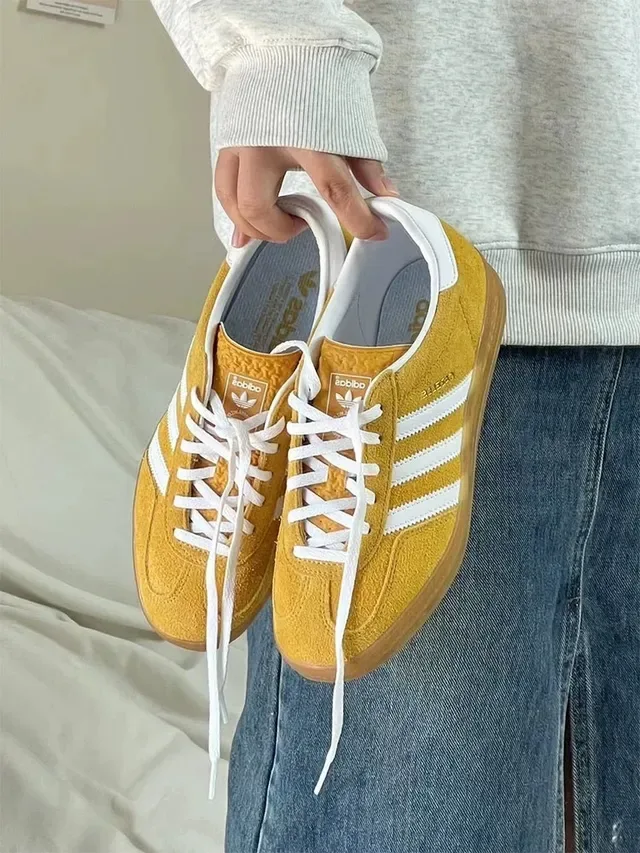 Adidas Gazelle Mustard Yellow Suede Lifestyle Sneakers 4