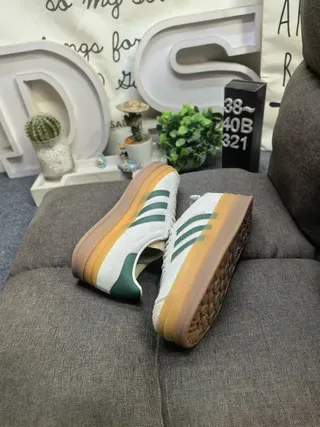 Adidas Gazelle Red Suede Platform Lifestyle Sneakers 16