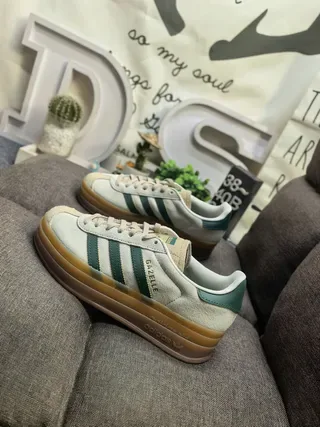 Adidas Gazelle Red Suede Platform Lifestyle Sneakers 17