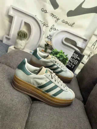 Adidas Gazelle Red Suede Platform Lifestyle Sneakers 19