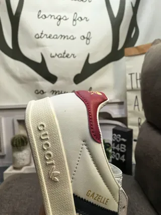 Adidas Gazelle White Navy Burgundy Lifestyle Sneakers 3