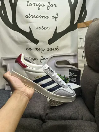 Adidas Gazelle White Navy Burgundy Lifestyle Sneakers 5