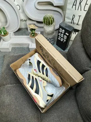Adidas Gray Beige Low-Top Layered Suede And Textile Upper Lifestyle Sneakers 3