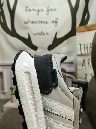 Adidas Gris Noir Rayures Triples Panneau Latéral Partie Supérieure en Matériau Mixte Chaussures Lifestyle 3