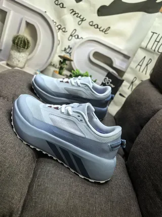 Adidas Gris Marine Semelle de plateforme épaisse Maille et Synthétique sur la tige Sneakers Lifestyle 7