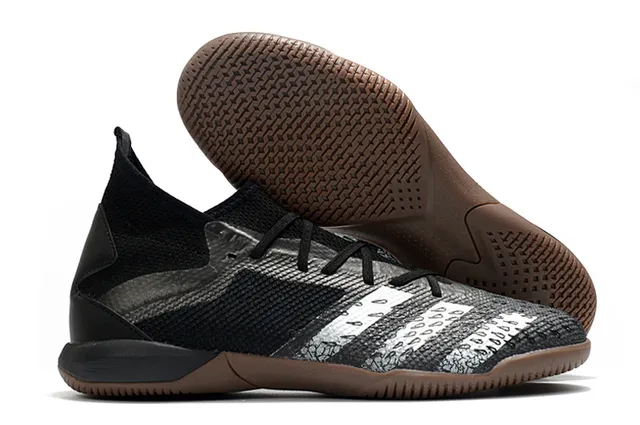 Adidas Gris Orange Ajustement Chaussette Col en Maille Tige Synthétique Texturée Chaussures de Football Intérieur 3