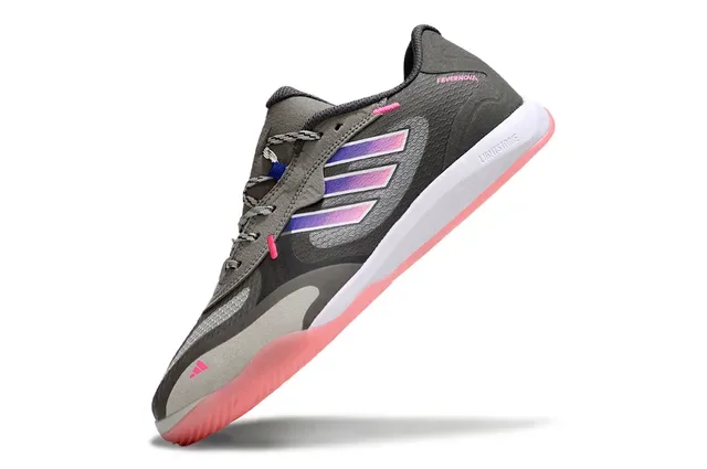 Adidas Gray Pink Low-Top Mesh And Synthetic Upper Sneakers 3