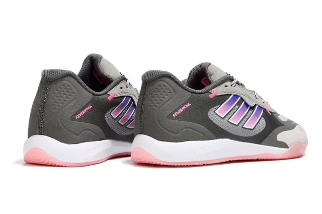 Adidas Gray Pink Low-Top Mesh And Synthetic Upper Sneakers 5