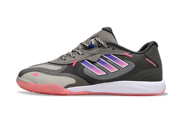 Adidas Gray Pink Low-Top Mesh And Synthetic Upper Sneakers 6