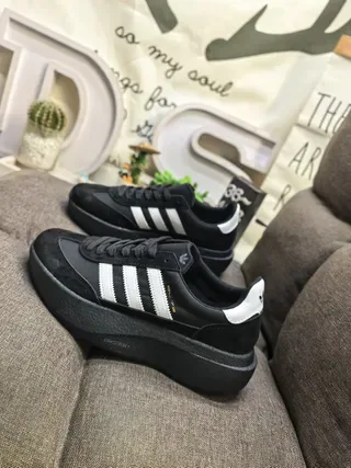 Adidas Gray White Low-Top Platform Sole Lifestyle Sneakers 7